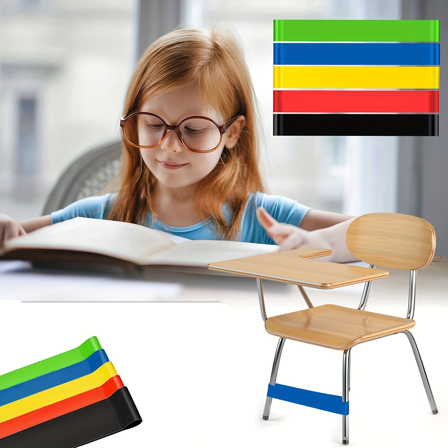 Classroom Chair Bands For Students With Fidgety, Chairs And Desks Bands  Tools For Adhd Autism, Flexible Seating Band For Classroom, Elementary  Middle High School Student - Temu