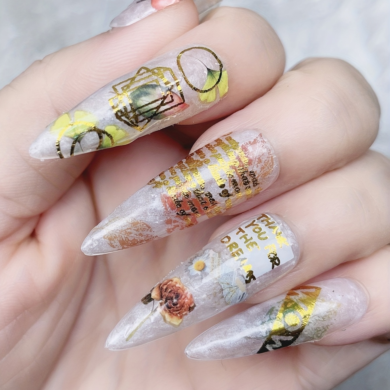 3D Luxury Nail Stickers Decals/ Acrylic Nails Tool