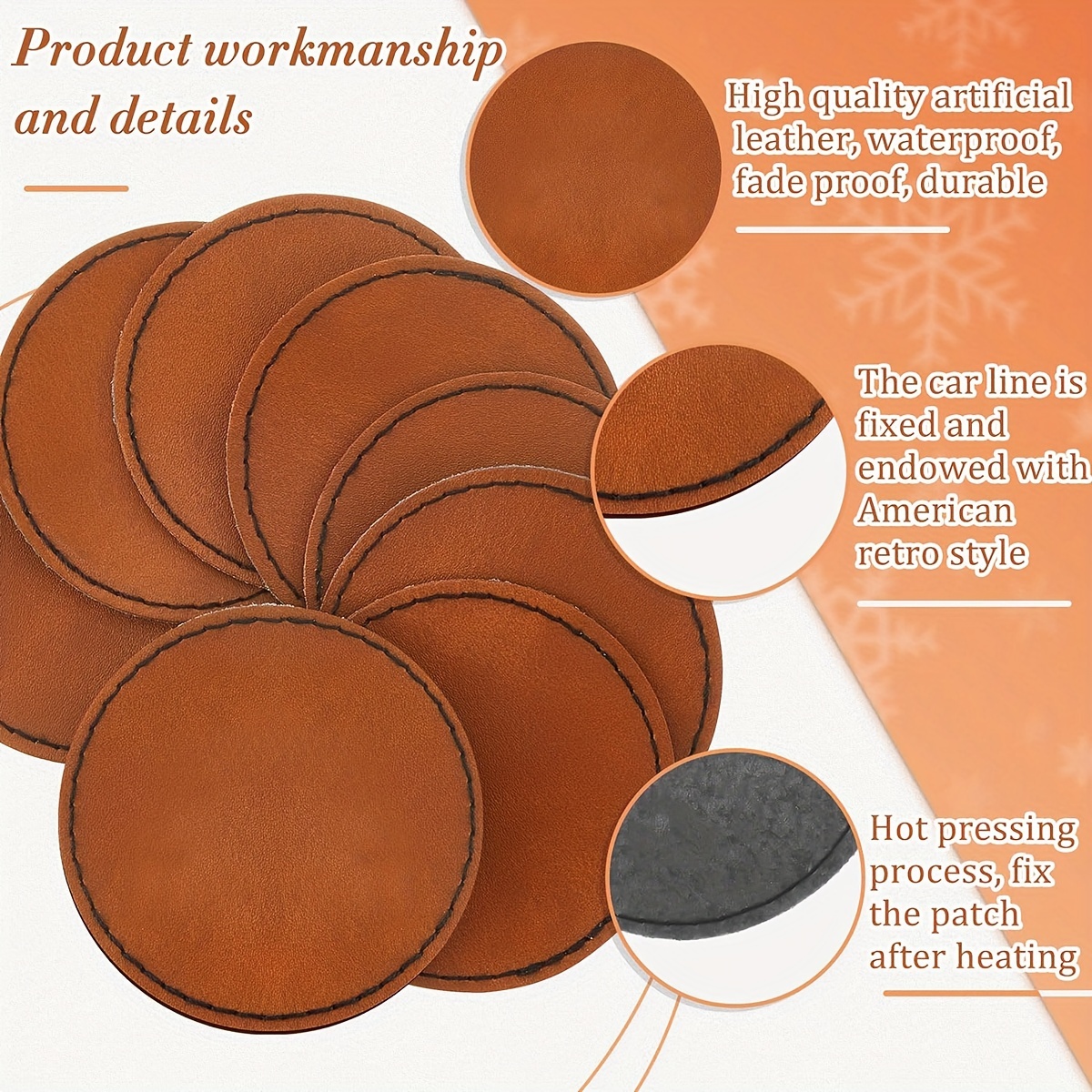 Blank Leather Hat Patches For Men Laserable Brown Faux - Temu