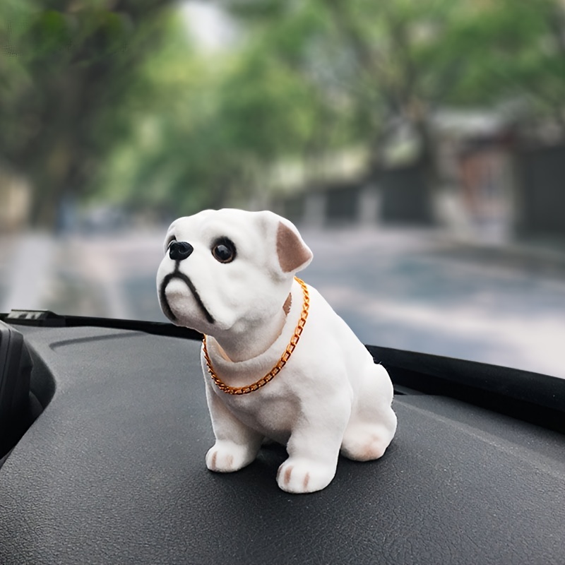 Tableau de bord de voiture en diamant, mignon, chiot, chien en