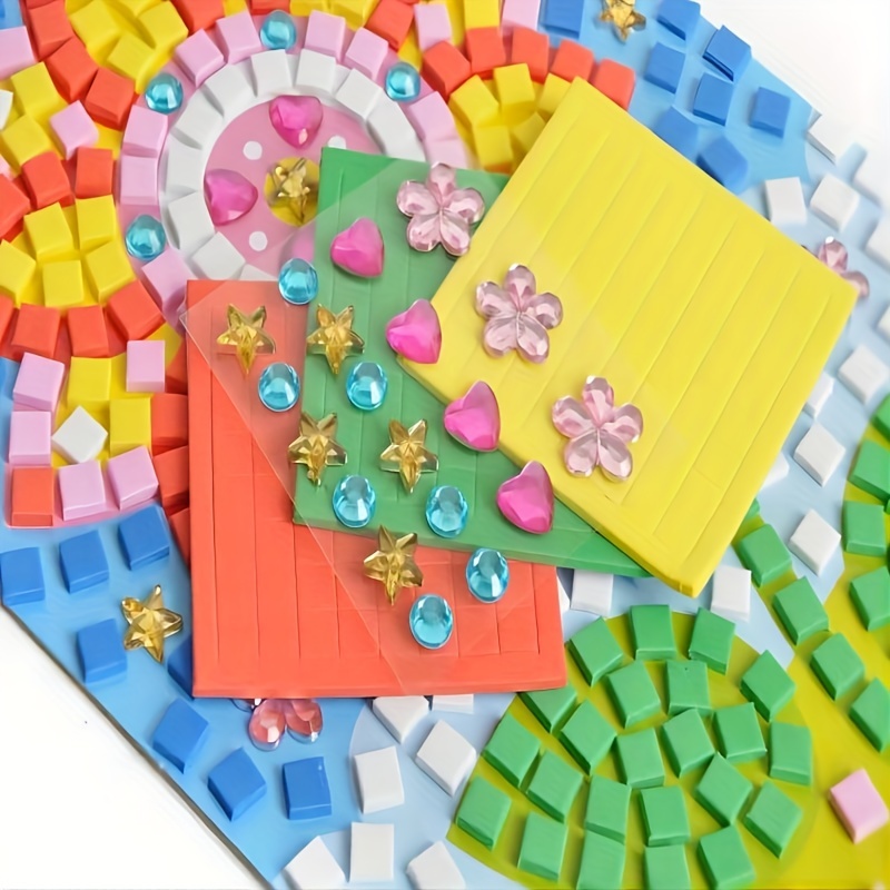 Diy Mosaic Sticker Art Kit Eva Sticker Quiet Toy Perfect - Temu