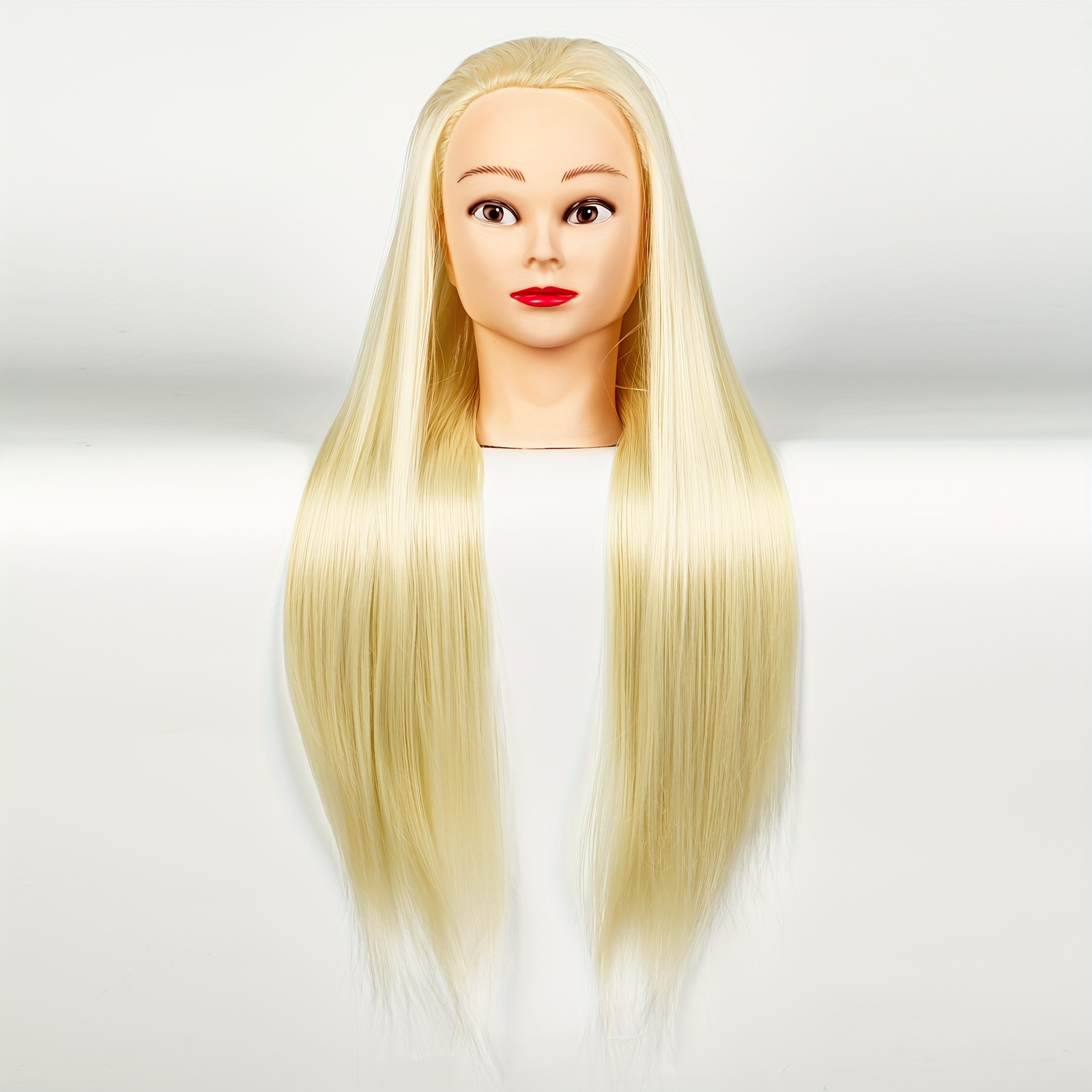 

Blonde Mannequin Head With Hair, Hair Mannequins To Practice On, Doll Head For Hair Styling, Mannequin Heads With Hair For Makeup Practice, Manikin Head Cosmetology