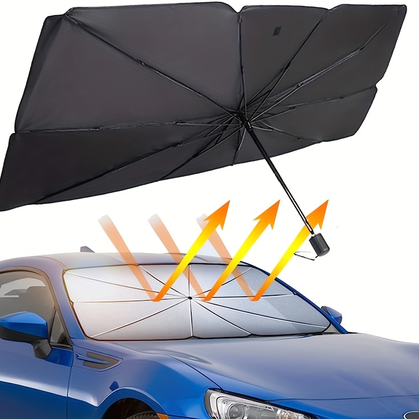 Car Windshield Sun Shade Umbrella Foldable Car Umbrella Sunshade Cover UV  Block Car Front Window (Heat Insulation Protection) For Windshield Covers
