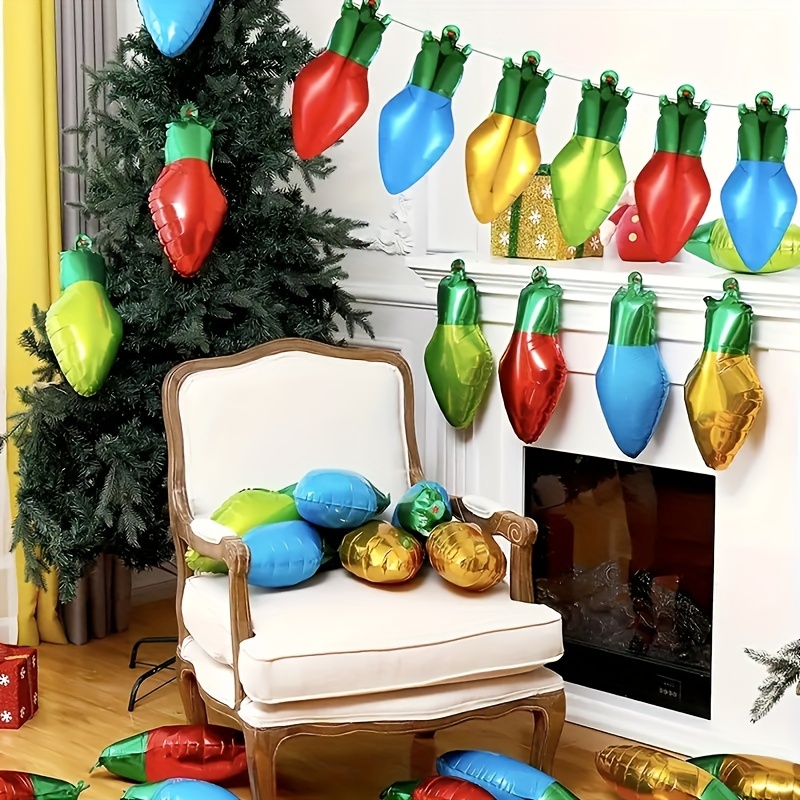 20 Pièces Ballons En Aluminium Avec Ampoule De Noël - Temu France