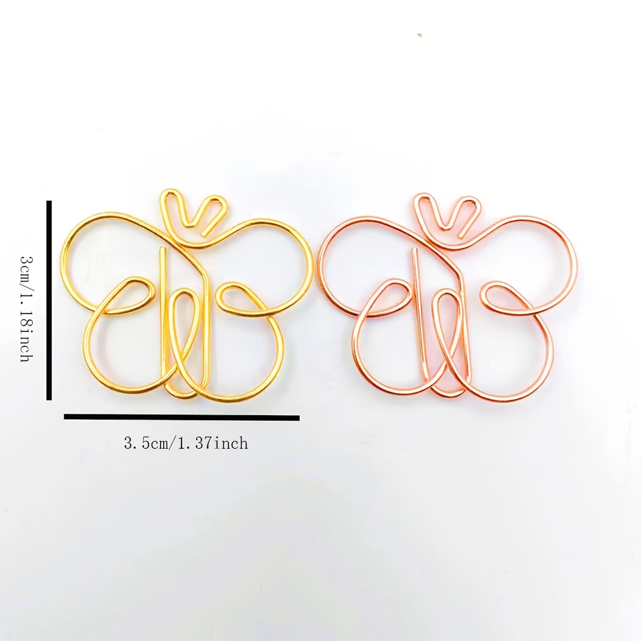 9pcs Insect Shaped Metal Paper Clips - School, Office, Home Use