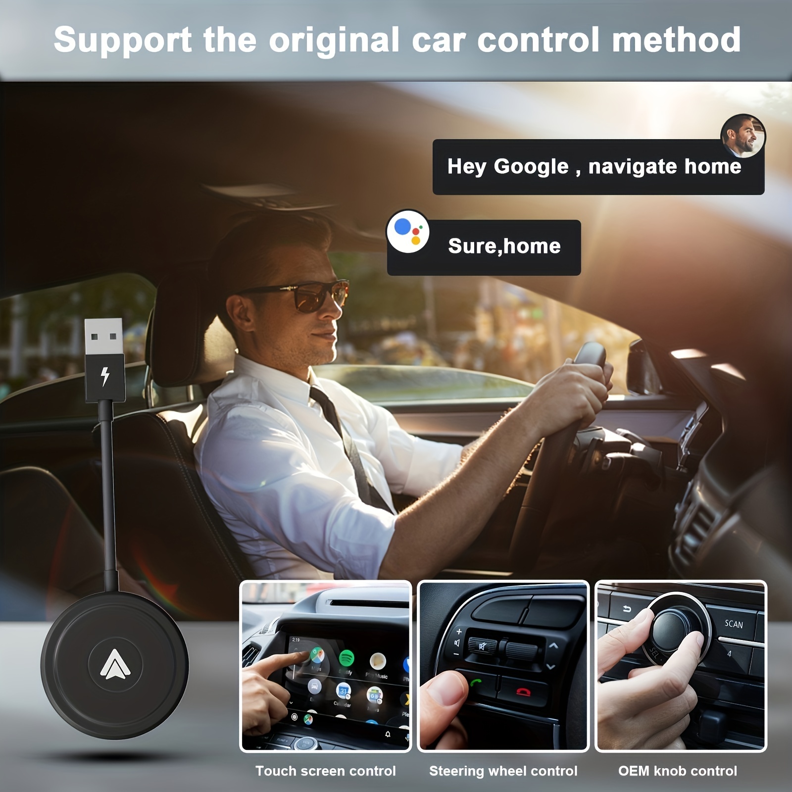 New Wireless Android Car Dongle Convert Wired Android Car - Temu