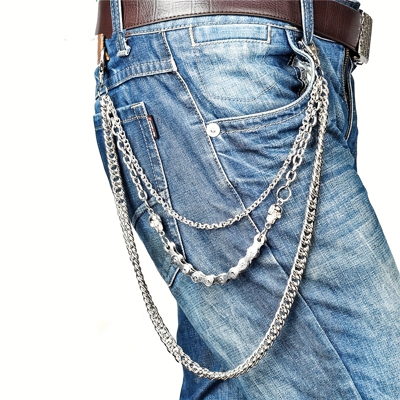 1pc Skull Chains Mens Decorative Pant Chain Jeans Waist Chains