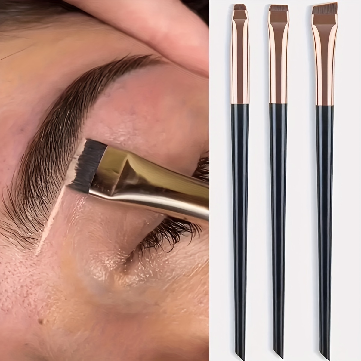 Slanted Ultra Thin Winged Eyeliner Brush Silicone Eye Liner - Temu