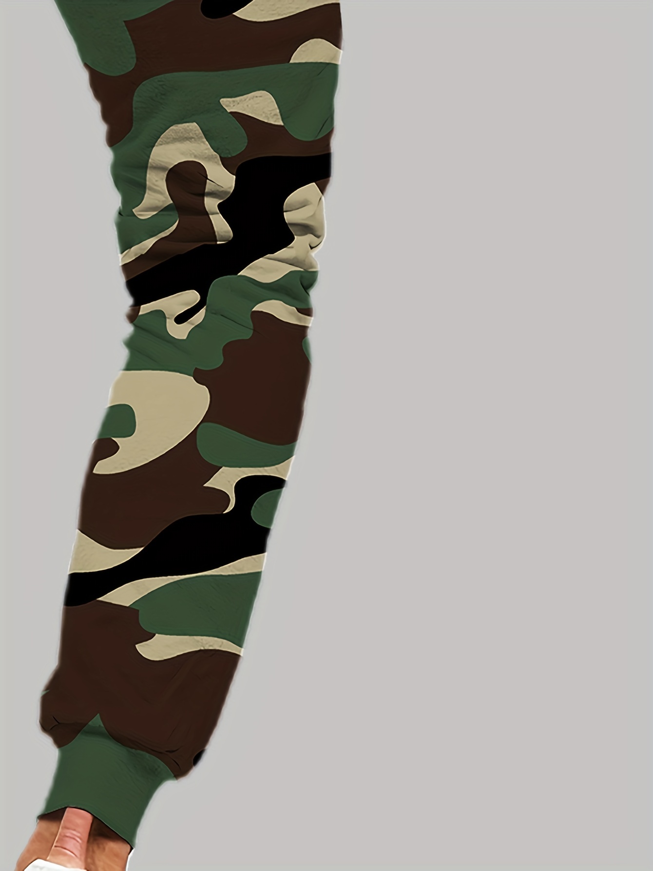 Autumn Spring Women's Camo Trousers Casual Military Army Long