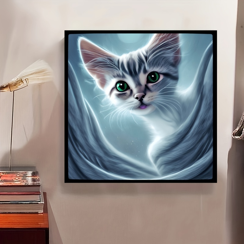 5d Diy Diamond Painting For Adults And Beginners Cat Diamond - Temu