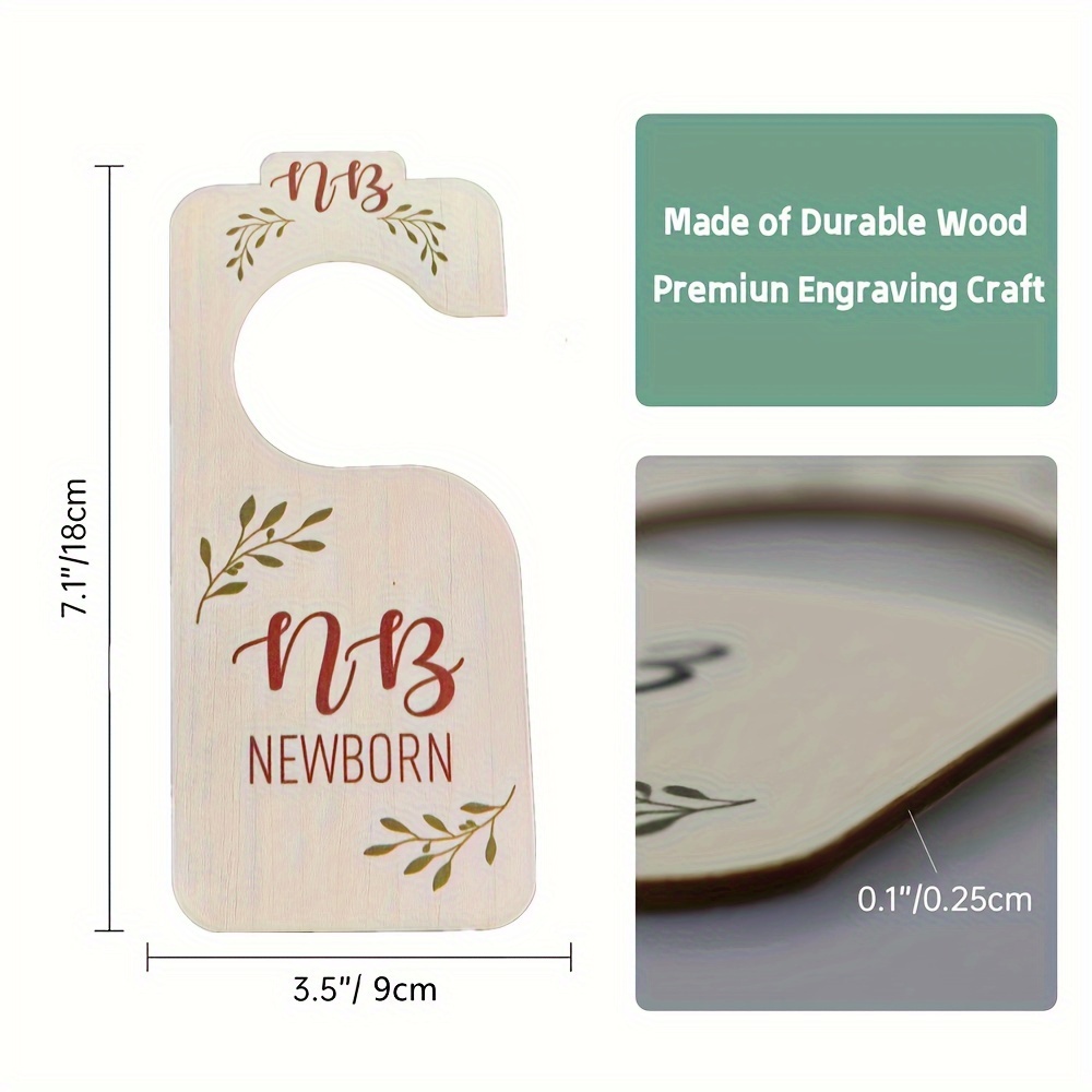 Wood Baby Closet Dividers, From Newborn To 24 Months Baby Clothes