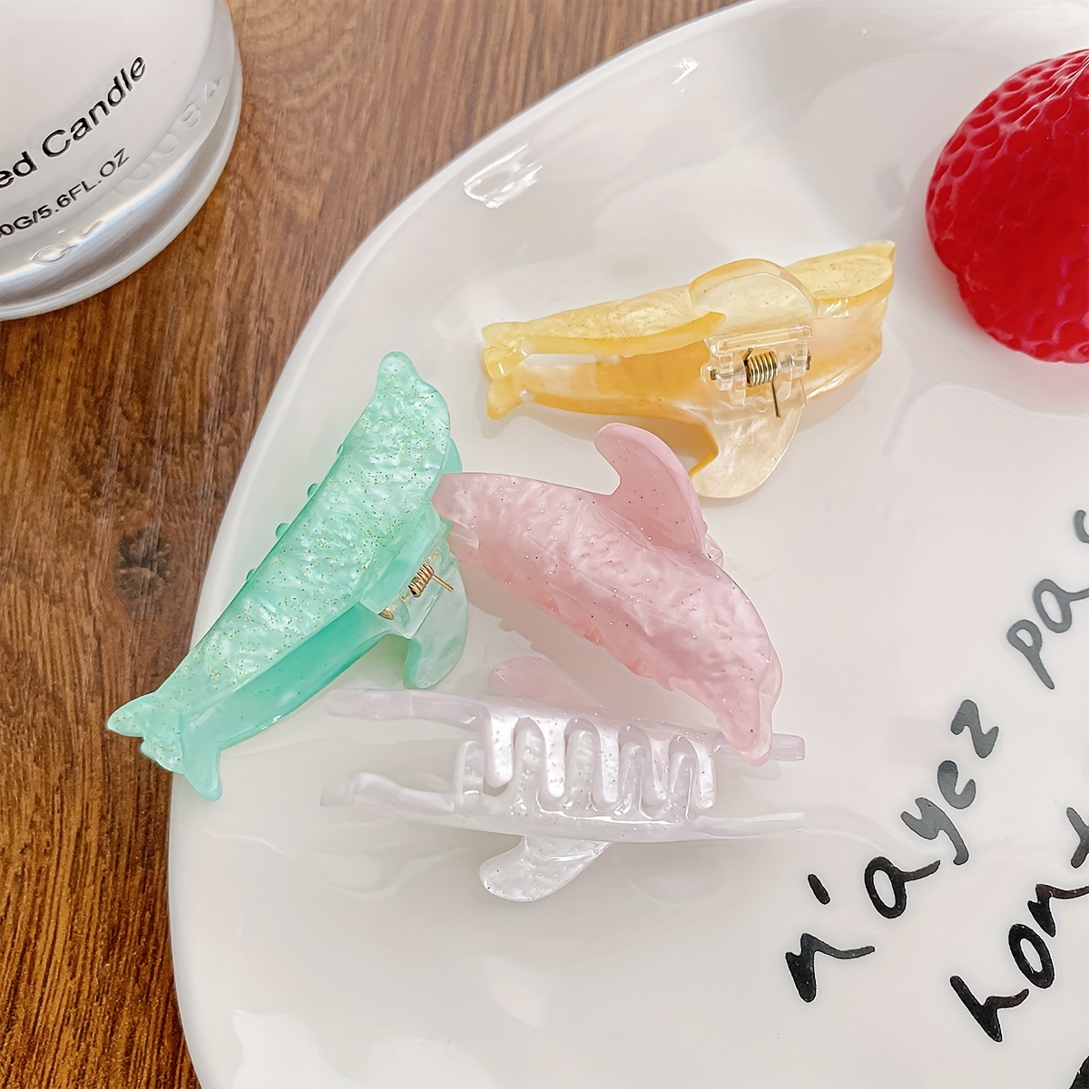 Ice Cube Snacks, Resin Hair Accessories