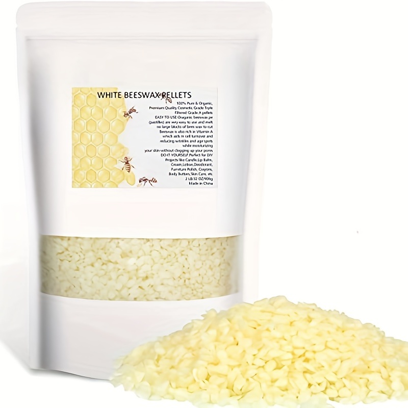 3 lb 100% Pure Natural White Beeswax Pellets for Crafting Candle