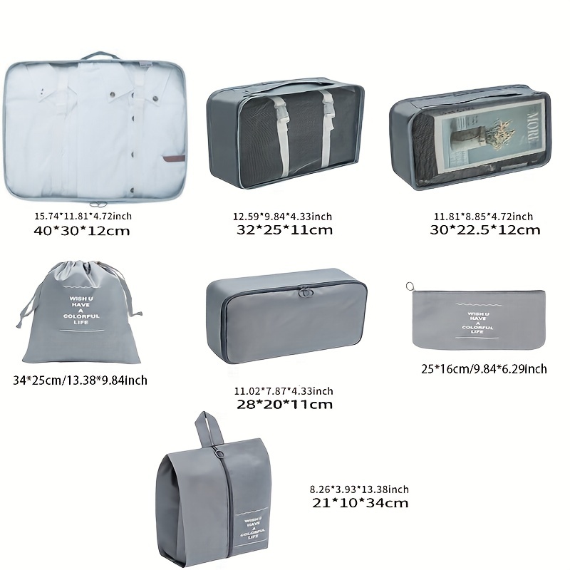 Packing Cubes, Lightweight Travel Luggage Organizer With Shoe Bag, Toiletry  Bag & Laundry Bag - Temu Oman