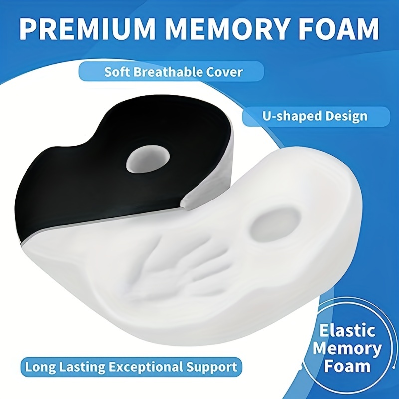 Cushion Memory Foam Seat Orthopedic Booster Seat Cushion Breathable  Decompression Cushion Ergonomics Office Cushion