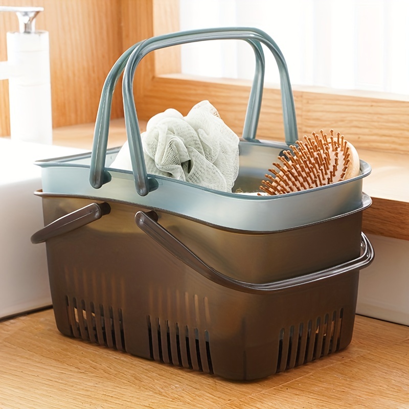 Cleaning Supply Caddy with Handle,Bathroom Cleaning Supplies Organizer Under Sink,Plastic Tote Bucket for Shower, Bedroom, Kitchen, College Dorm