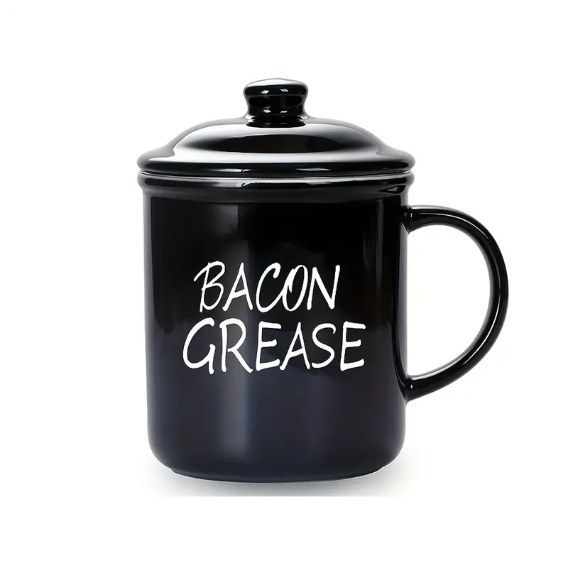 Ceramic Bacon Grease Container With Strainer And Lid, Bacon Grease Keeper, Bacon  Grease Storage Pot With Stainless Strainer, Bacon Grease Oil Container, Oil  Storage Can Keeper, Porcelain Fat Separator Filter Container, Kitchen