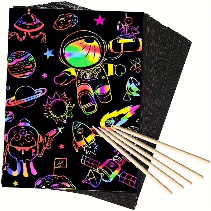 Scratch Art Set Creative Diy Scratch Painting Dazzling - Temu