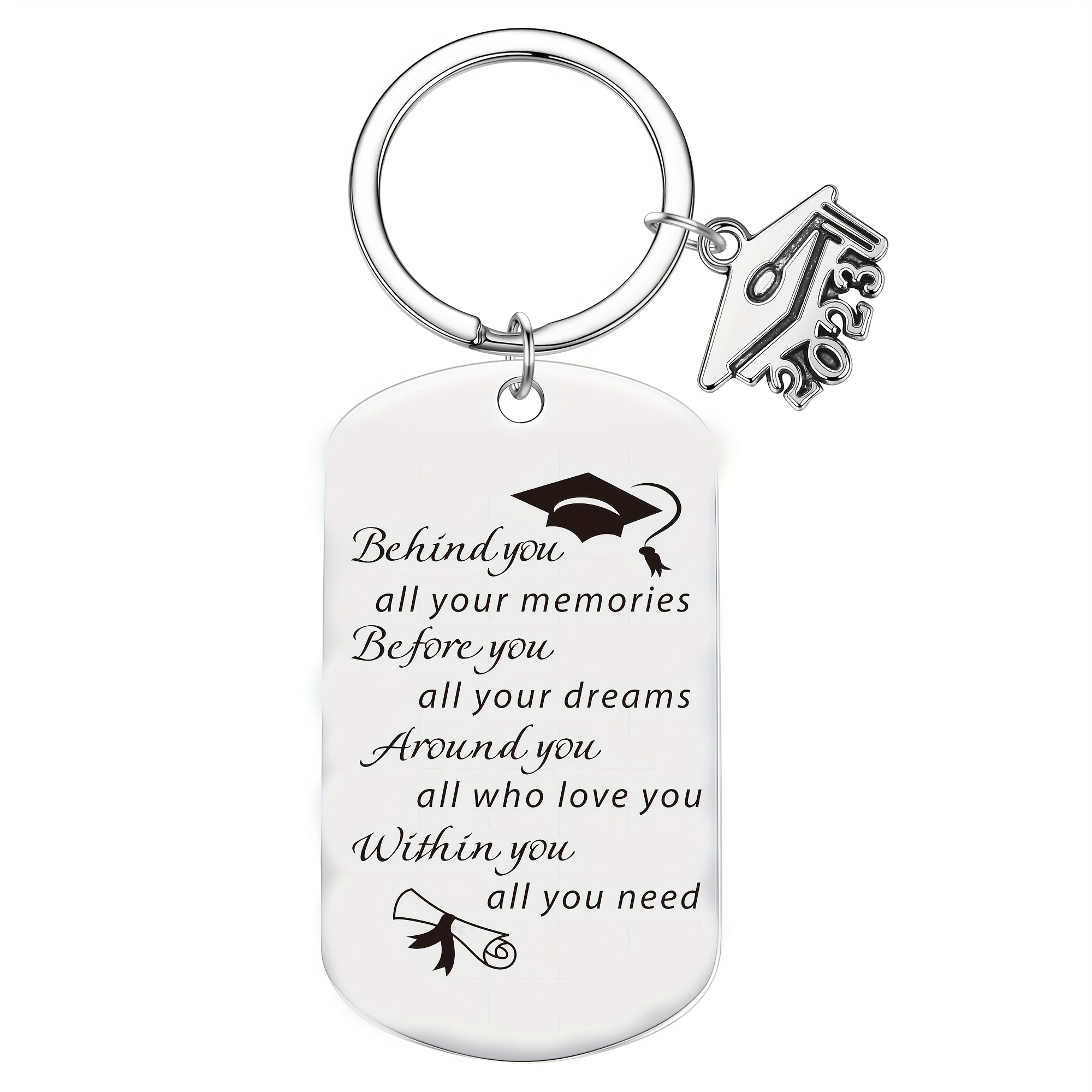 Graduation Keychain For Men High School Graduation Gift Behind You All ...