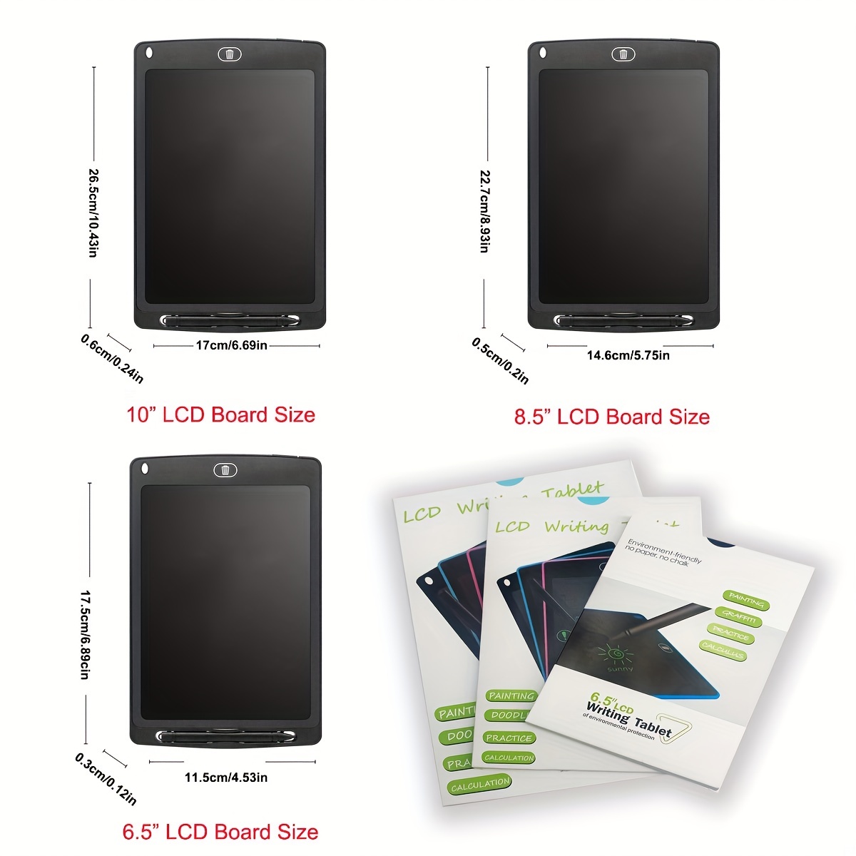 Lcd Writing Tablet Doodle Board With Lock Key Drawing Pad - Temu