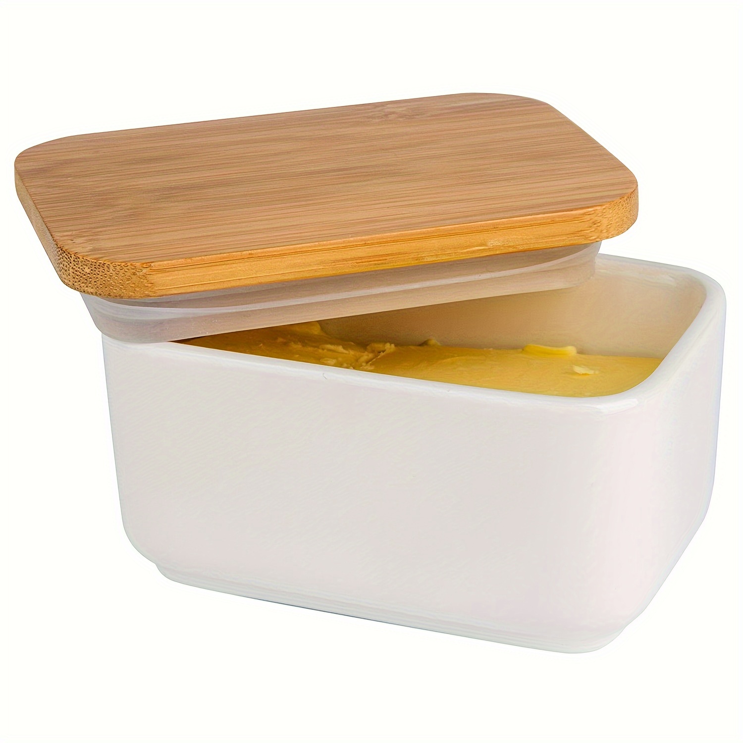 1pc, 2in1 Butter Cutter Box, Butter Slicer And Storage Container With Lid,  Butter Box, Glass Bitter Saucer With Cover, Creative Butter Dish, Butter Ke