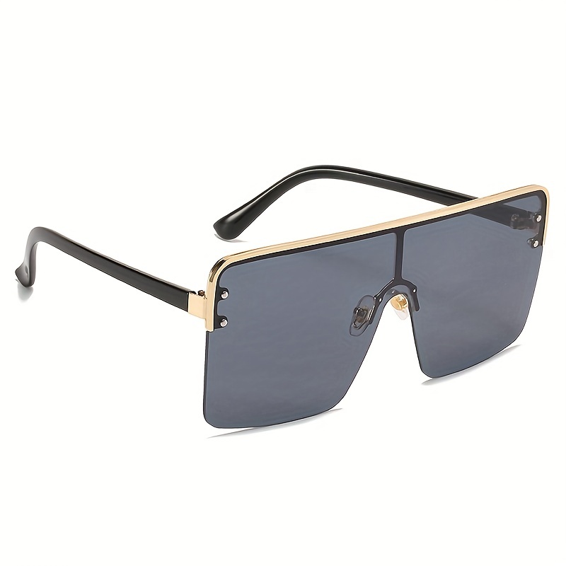 Peekaboo gold square sunglasses for women 2019 black silver mirror