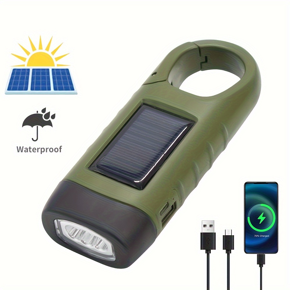 Radio de survie solaire à manivelle avec dynamo d'urgence Radio météo  solaire à manivelle avec lampe de poche 