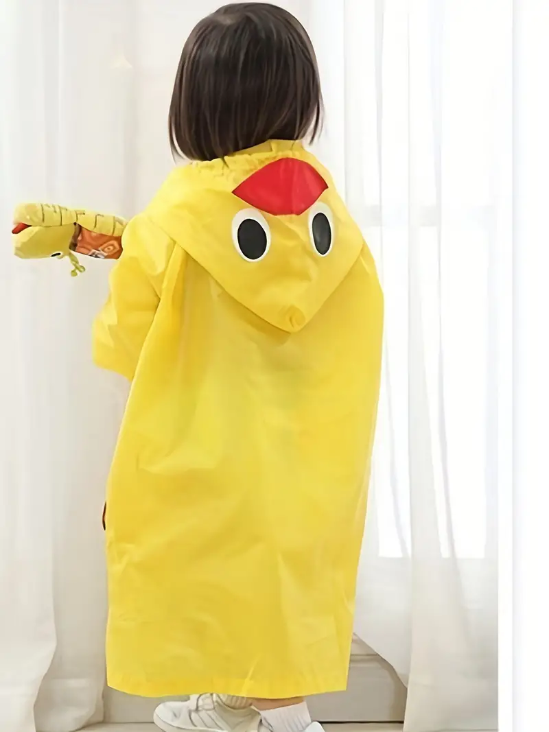 cute cartoon animal raincoat for kids waterproof and stylish ideal for height 90 130 cm details 22