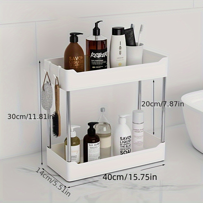 2 Tier Countertop Bathroom Organizer Multi functional - Temu