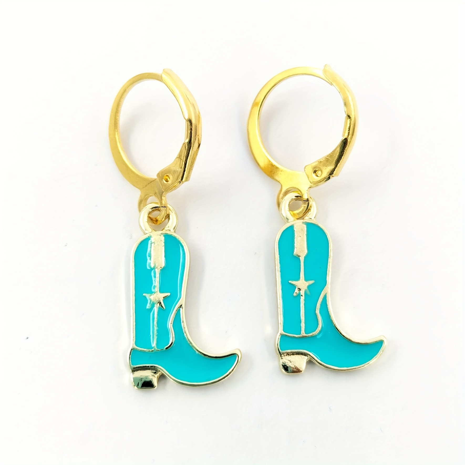 Western Cowgirl Boots Earrings