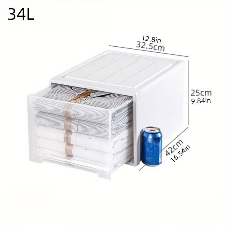 Transparent Stackable Drawer Type Storage Box Multipurpose - Temu