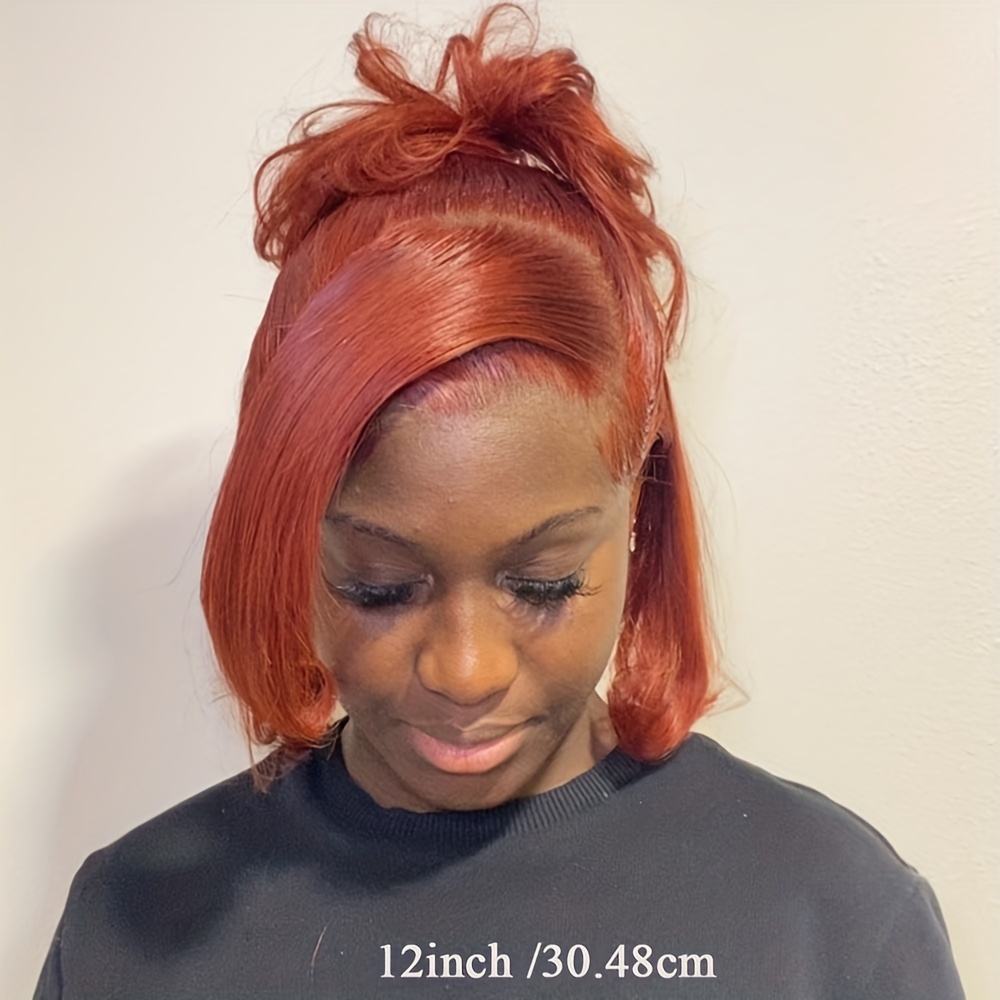 Short auburn 2024 lace front wig