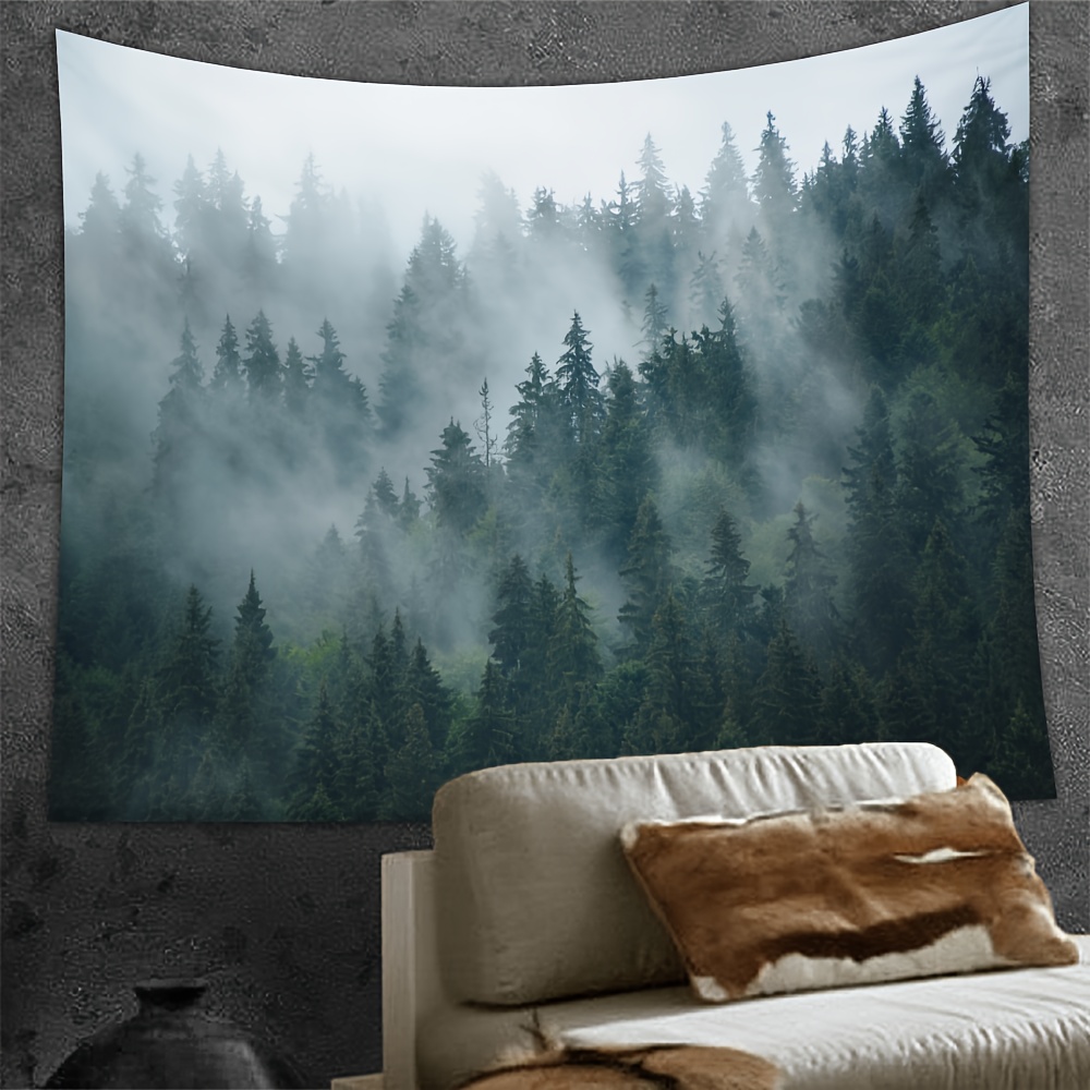 Foggy forest online tapestry