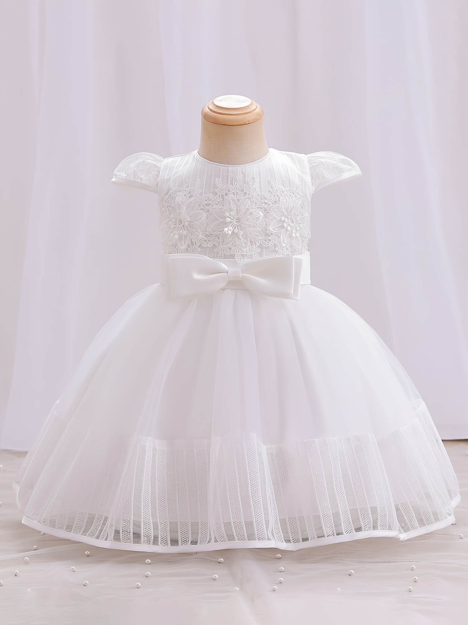 Baby Girls Cute Elegant Mesh Princess Dress Flower - Temu Canada