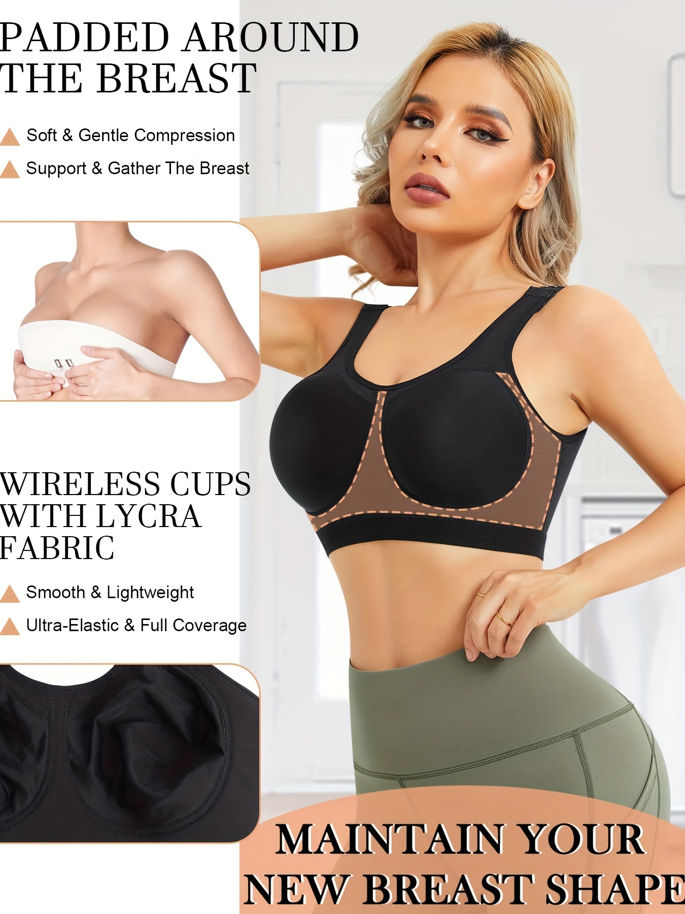 Seamless Thin Breathable Adjusted Simple Wire free Bra
