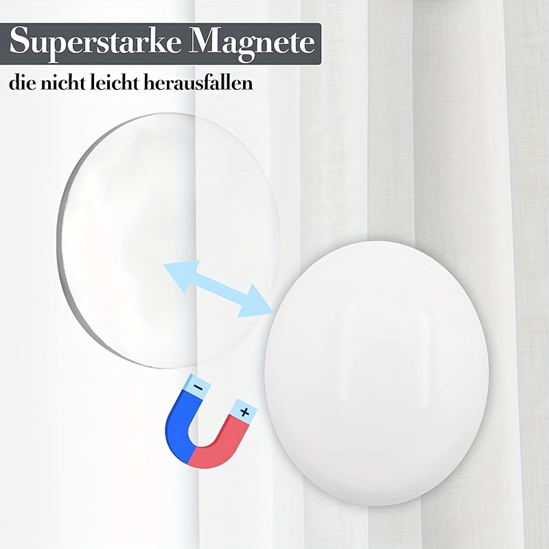 Magnetic Curtain Weights, Plastic Covered Heavy Duty No Sew Shower Curtain  Magnets, Avoid Blowing Around, Work for Drapery, Tablecloth, Flag, Outdoor