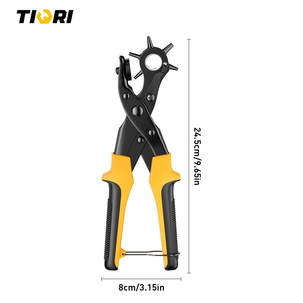 1pc TIQRI Multi-Functional Standard Punch, 6 Round Hole Sizes