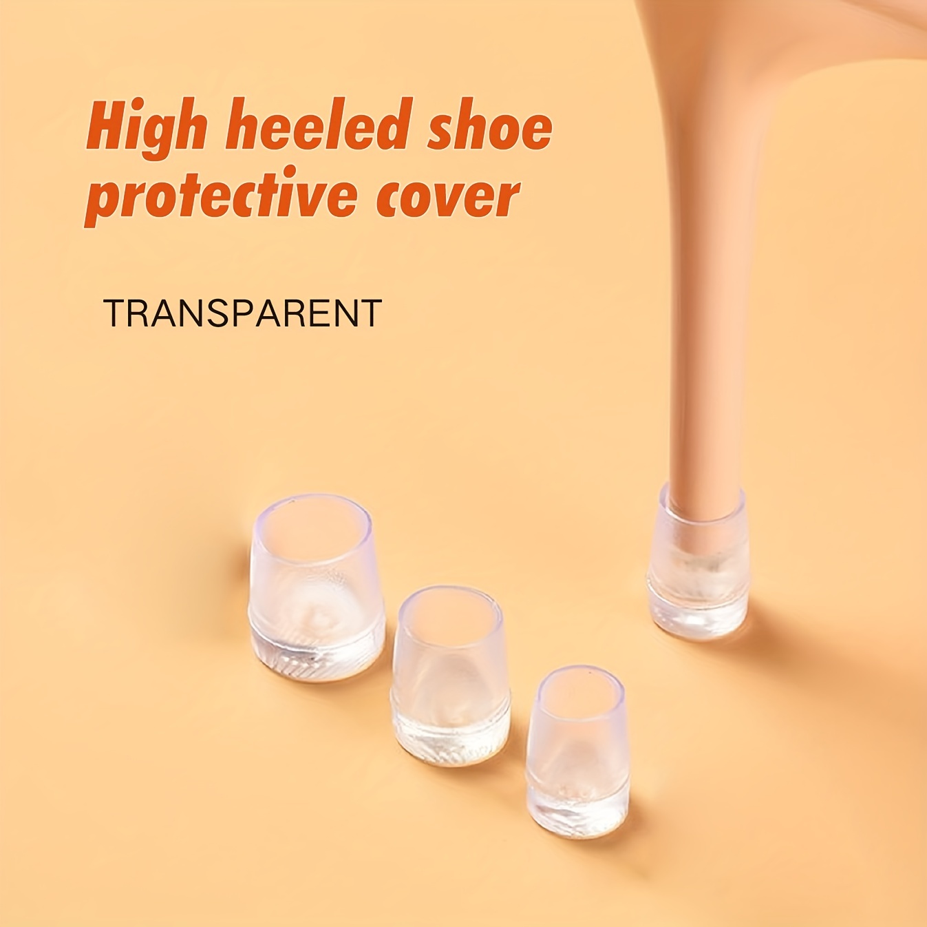 3 Sets High Heel Shoes Heel Protectors Silent Wearable Anti-slip Sound-absorbing Heel Protectors, Grass Wedding Office And Party Anti-slip Heel Protectors