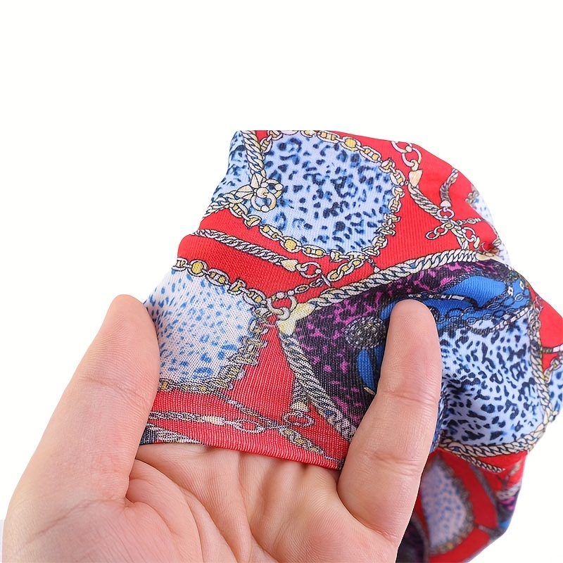 Boho Women Print Cross Knotted Headband Elastic Head Wrap Bandana