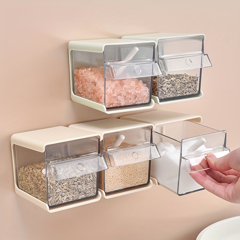 Spice Box, Clear Seasoning Box, Spice Storage Containers For Salt Pepper  Sugar, And Seasonings, Acrylic Storage Containers, Candies Container,  Kitchen Stuff, Kitchen Decor - Temu