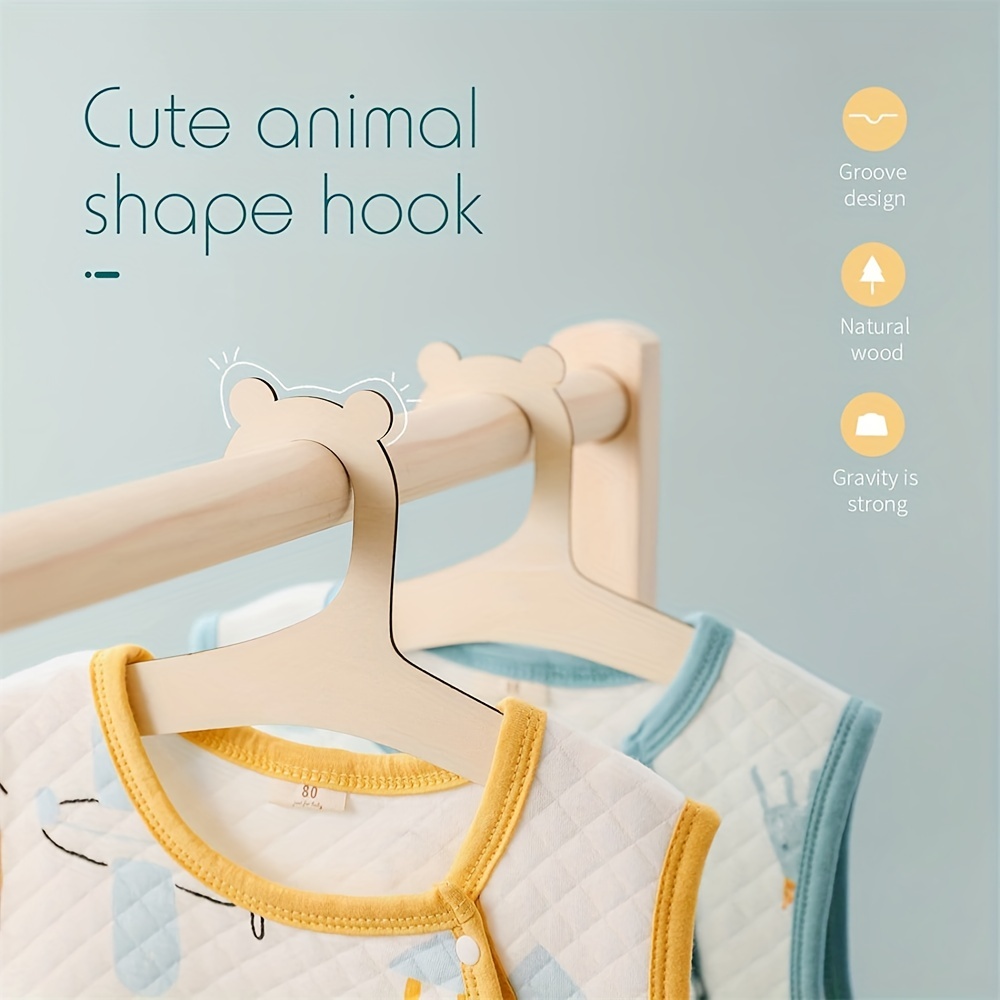 Baby Pants Cute Animal Hangers Children's Clothes Wooden 