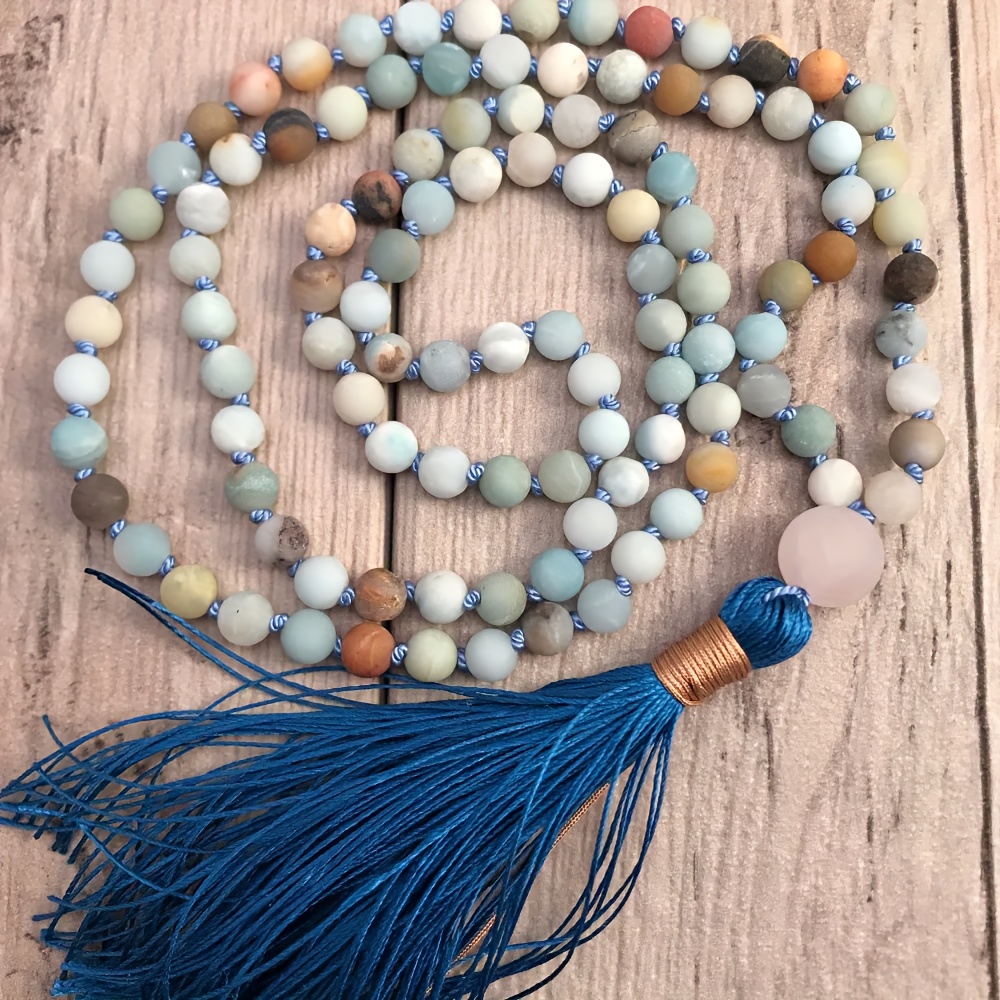 108 6mm Wood Prayer Beads Yoga Meditation Mala Necklace Bracelet 