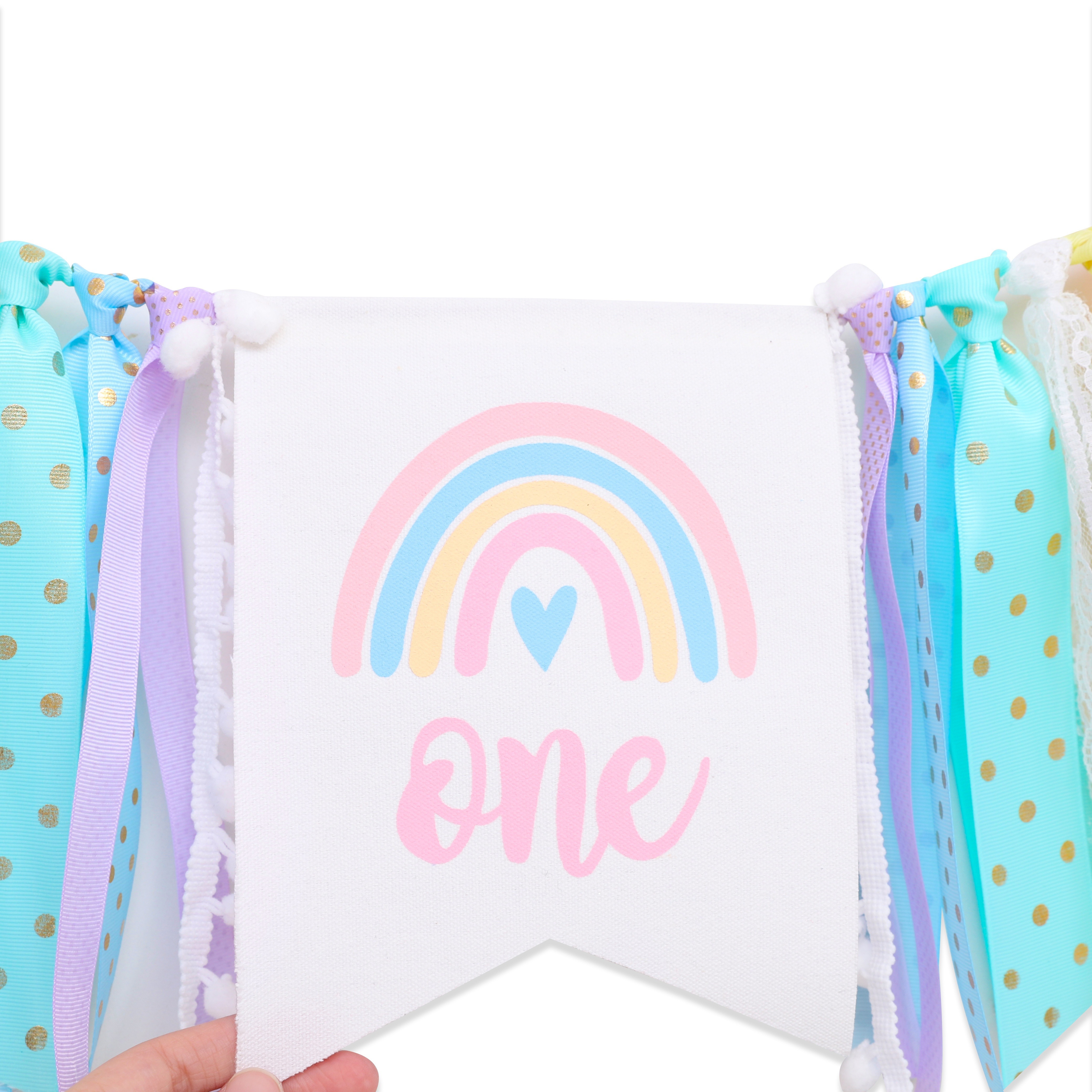 Pastel Rainbow Birthday Banner. Pastel Rainbow Birthday