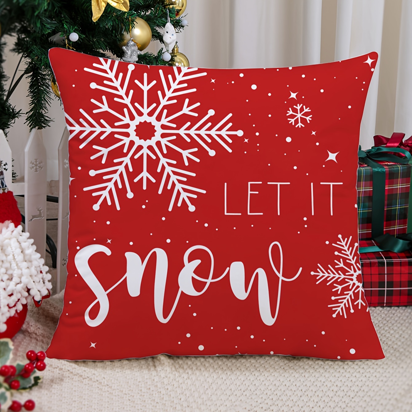 Christmas Throw Pillow Covers Merry Christmas Winter Decor - Temu