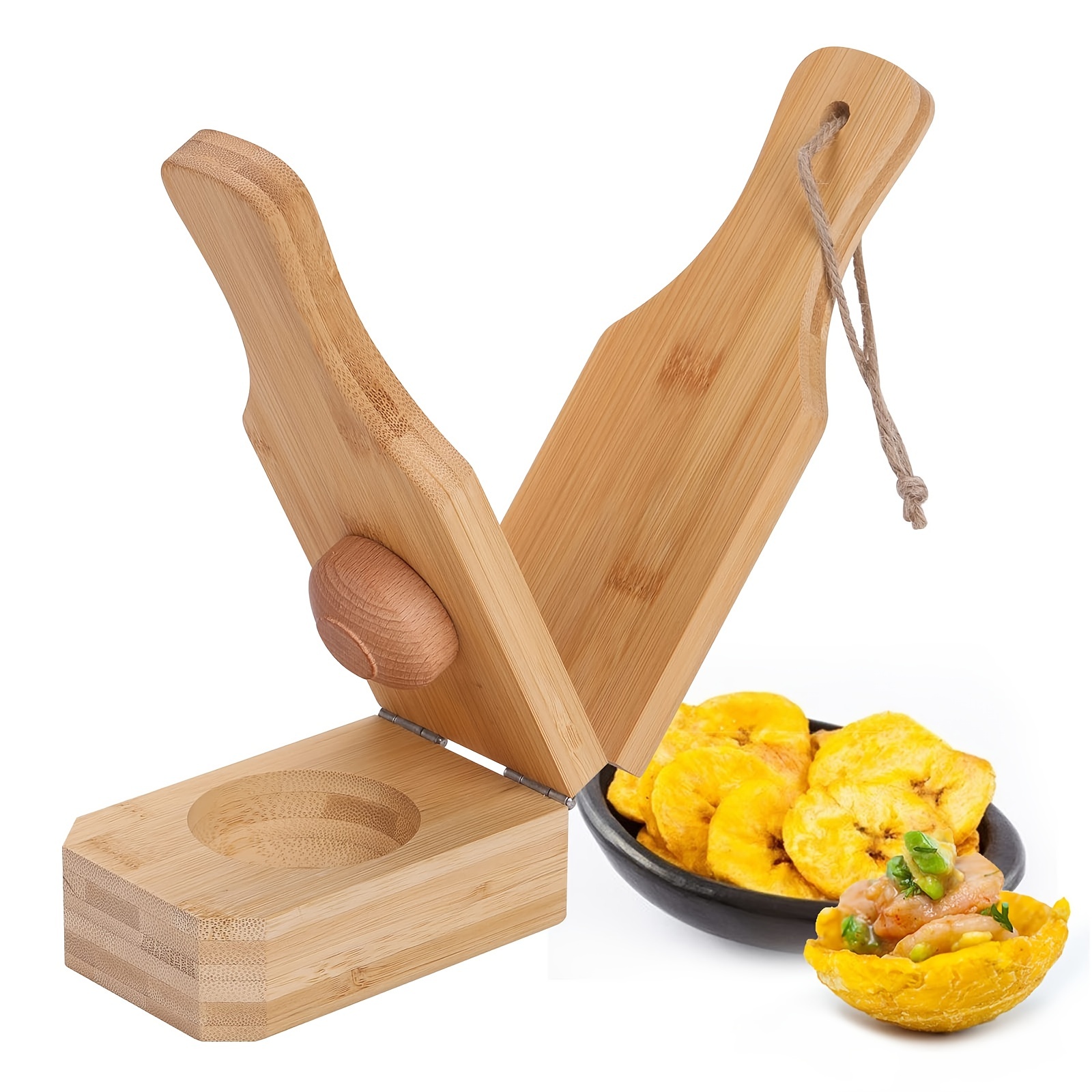 Wooden Banana Grinder Banana Cake Making Tool Is Used To Make