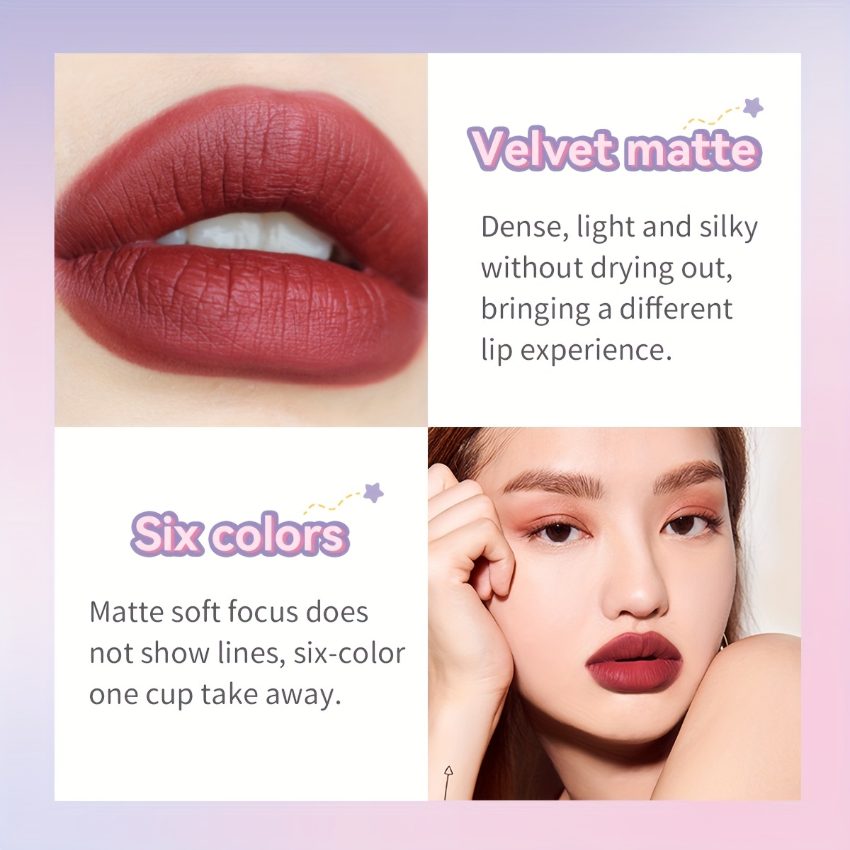 Star Lipstick Velvet Soft Mist 6 Colors In A Mini Mik Tea Cup Colorful Cute  Gift For Girls And Women Valentines Day Gifts, Shop Now For Limited-time  Deals