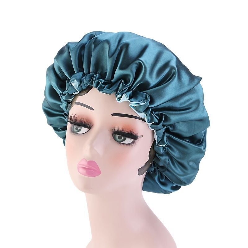 Satin Silky Sleep Bonnet Cap With Premium Wide Elastic Band Headwrap For Natural  Curly Hair Long Hair Care Women Night Hat Silk Head Wrap A Variety Of  Colors Available 1 Piece -