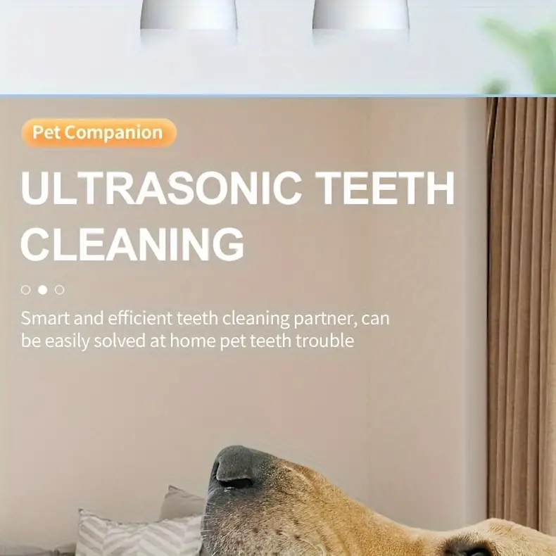pet ultrasonic tooth cleaner with led light tartar removal rechargeable cleaning kit promotes your pets oral health details 6