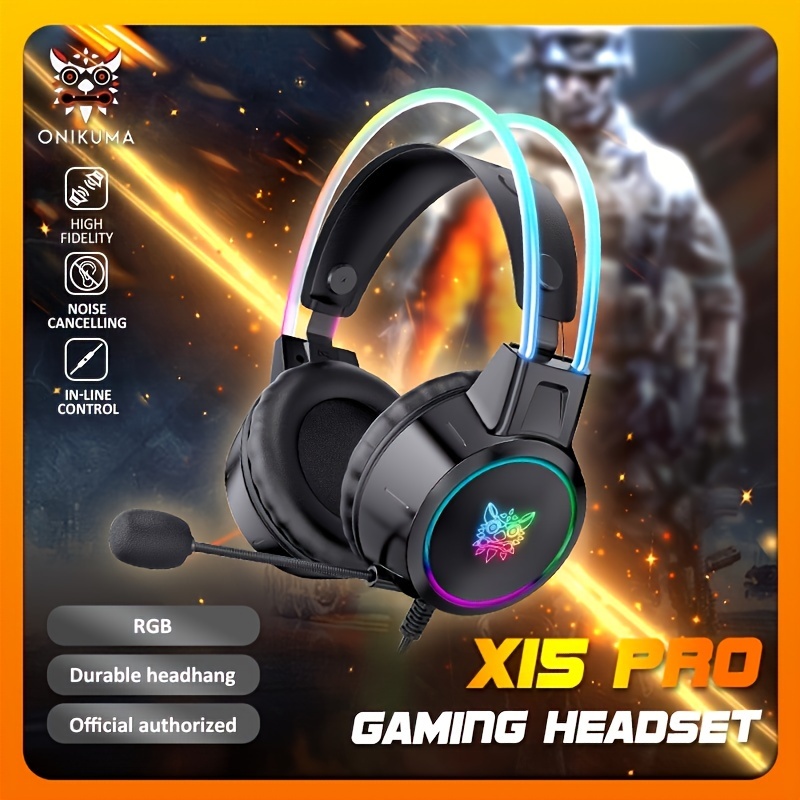 Gaming Headsets Gamer Headphone 7.1 Surround Sound Stereo Wired Earphones  USB Mic Colourful Light For PS4