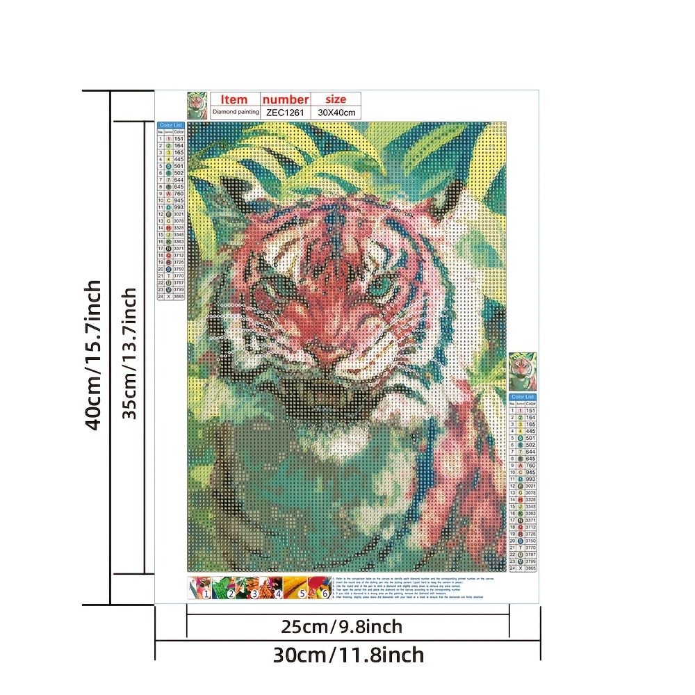 1 Set Of Fierce Tiger Animal Diamond Painting Diy Adult Handmade